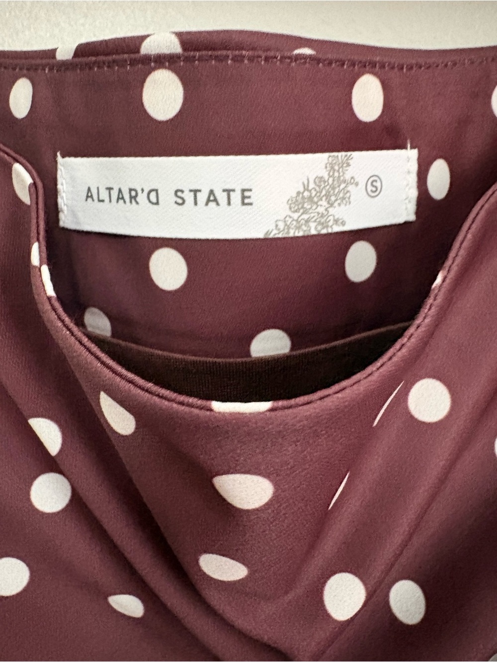 Altar'd State Brown and White Polka Dot Maxi Skirt - Picture 4 of 4